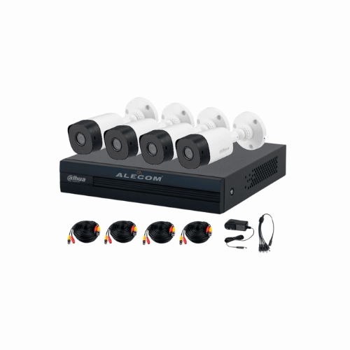 KIT-4 CAMARAS 1080P+XVR 8CH AI+FUENTE+CABLES+1TB DAHUA
