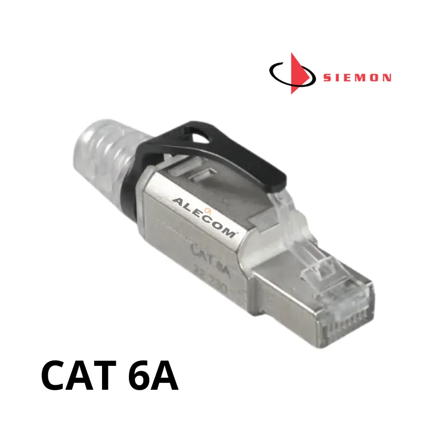 [ZP1-6AS-01B] PLUG CAT6A BLINDADO MPTL 22-26 AWG INCLUYE BOTA C/LATCH DE PROTECCIÓN SIEMON