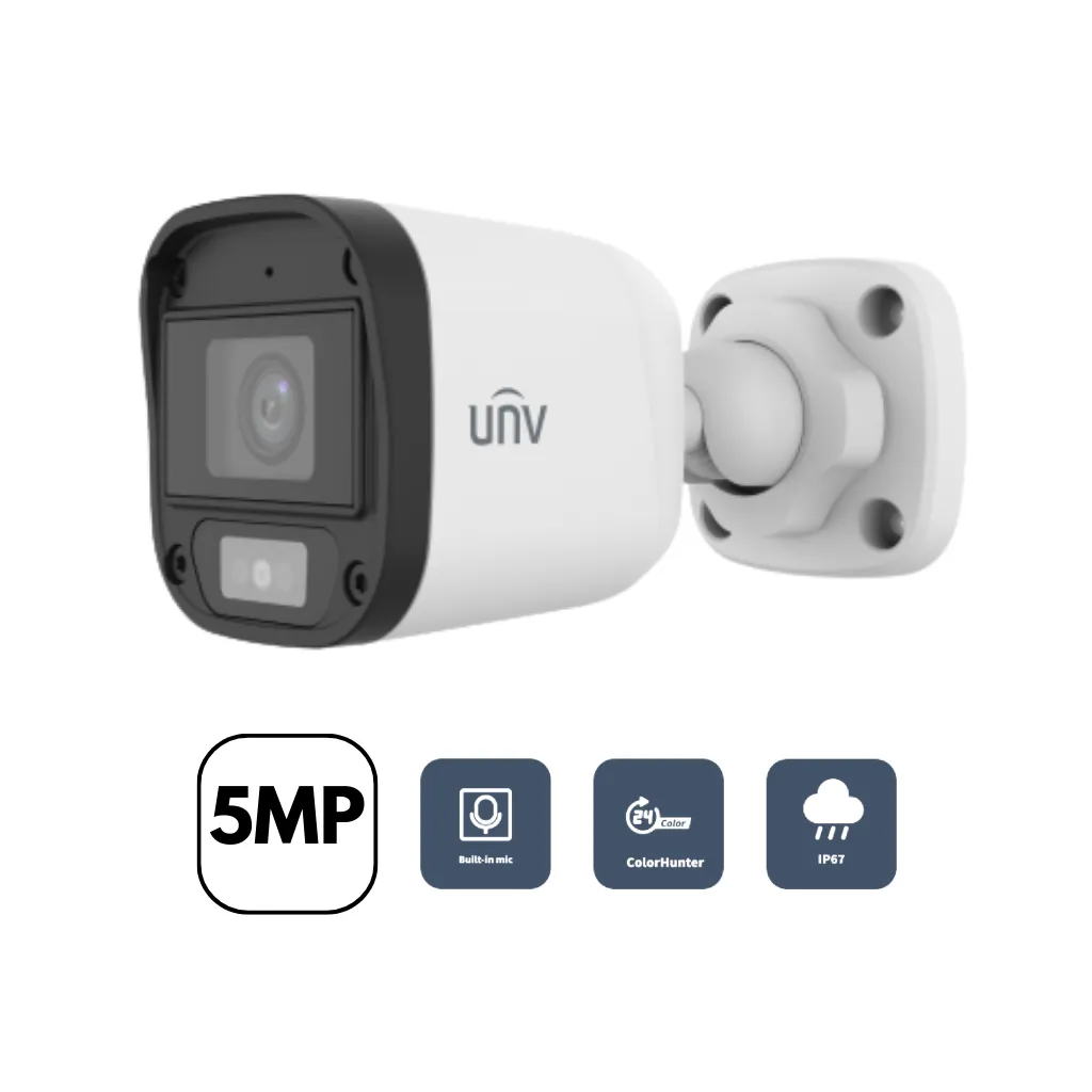 CAMARA ANALÓGICA CON LUZ DUAL MINI BALA 5MP DOLPHIN 2001010303 UNV