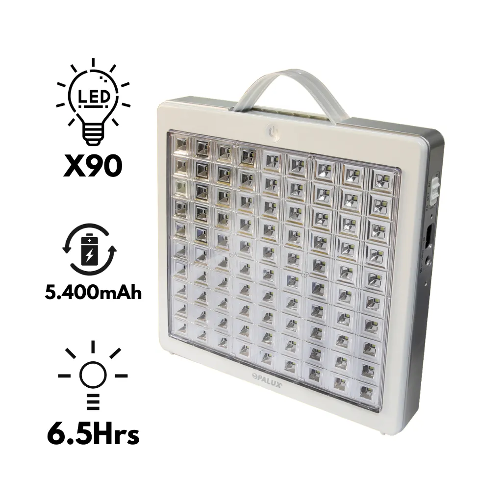 LAMPARA DE EMERGENCIA RECARGABLE  TIPO BOMBILLA E27 20LED SMD OPALUX