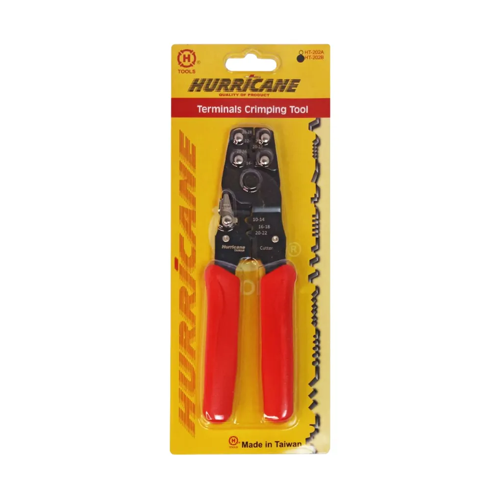 [HT-202B] ALICATE P/TERMINALES AWG 22-26/ 14-18 HURRICANE