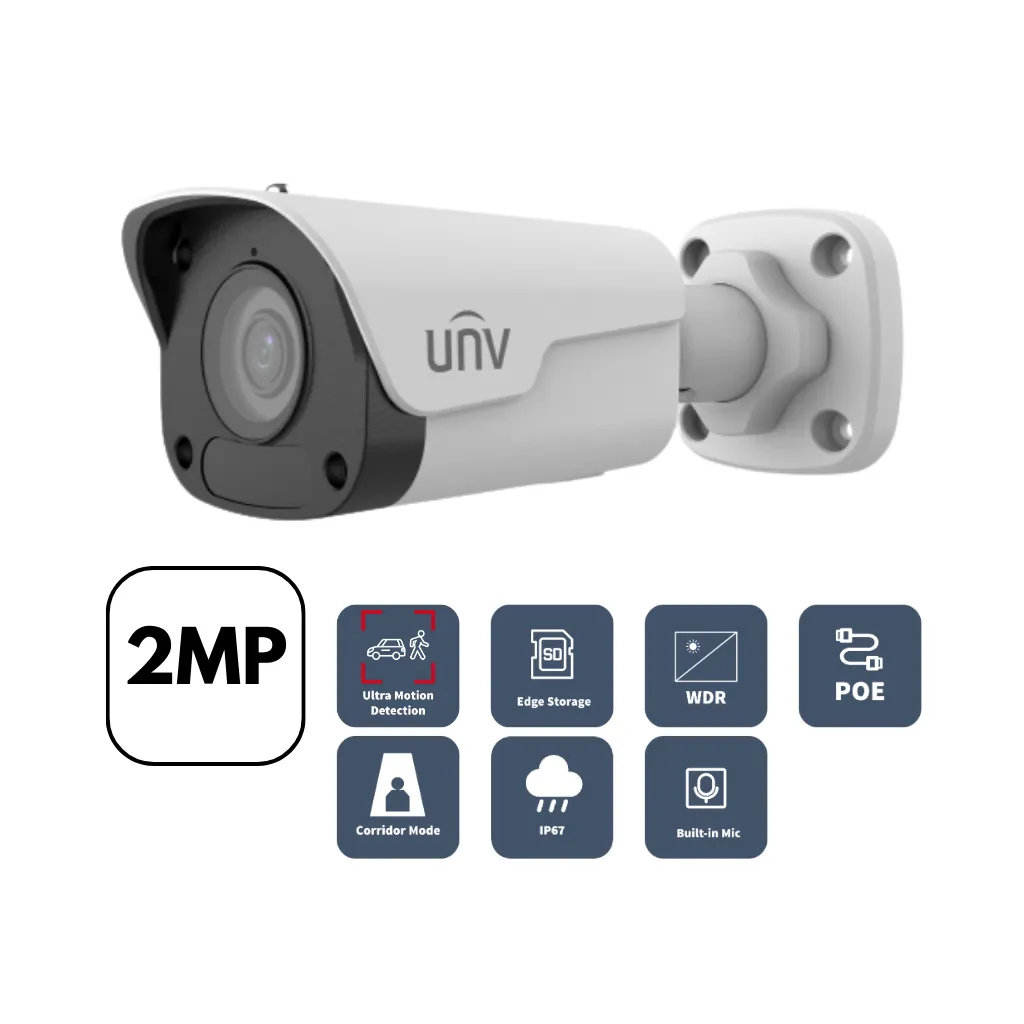 CAMARA IP 2MP TUBO EASY BASIC 2002010126 UNV