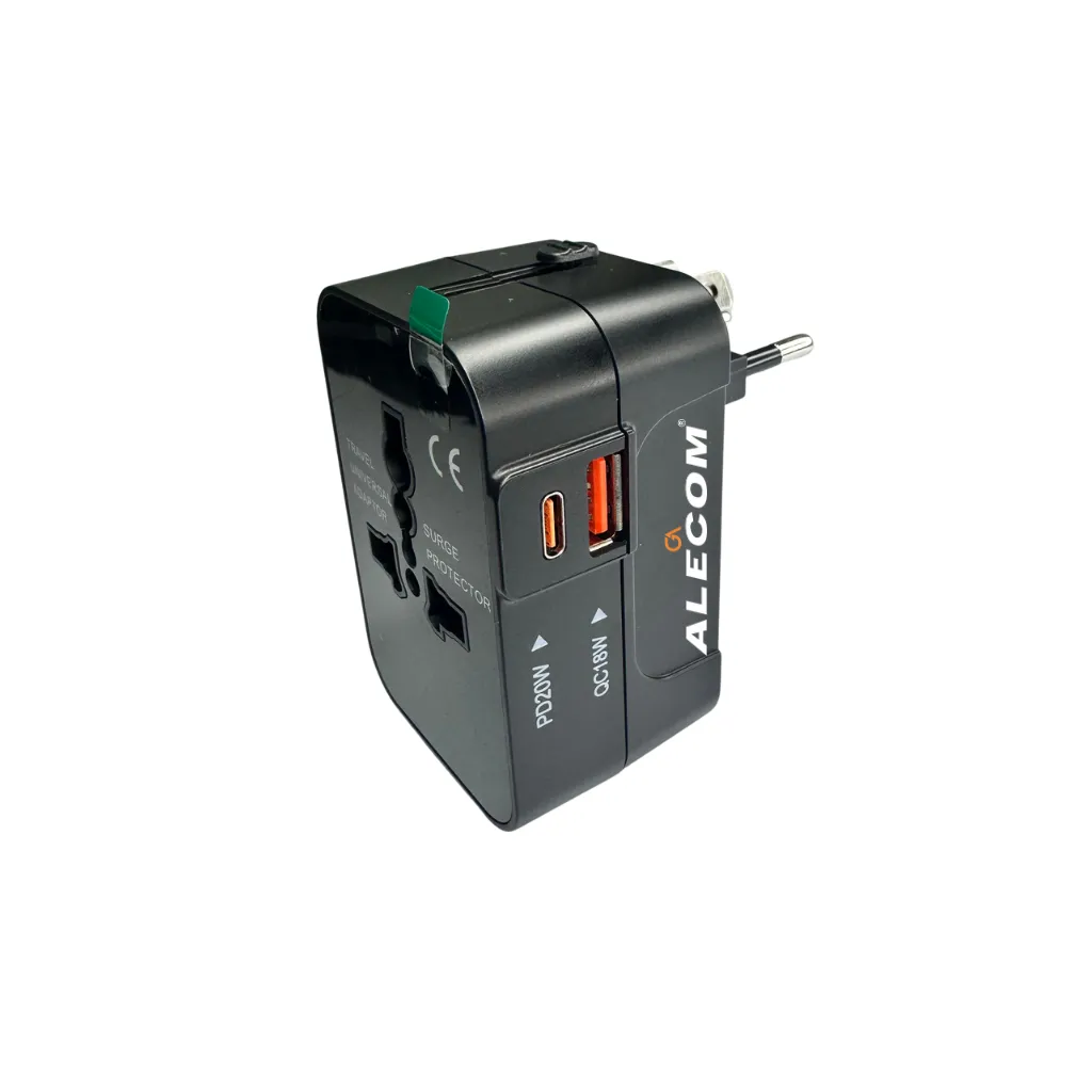 ADAPTADOR AC UNIVERSAL + USB-A + TIPO C