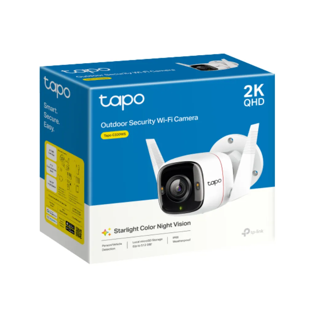 [TAPO C320WS] CAMARA WI-FI Y CABLEADO  EXTERIOR  4MPX TAPO