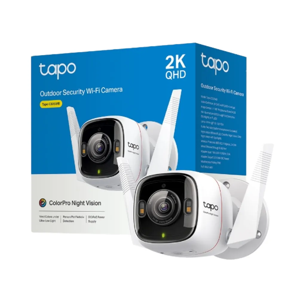 CAMARA IP 4MP TUBO WIFI 2K PARA EXTERIORES QHD IP66 TAPO