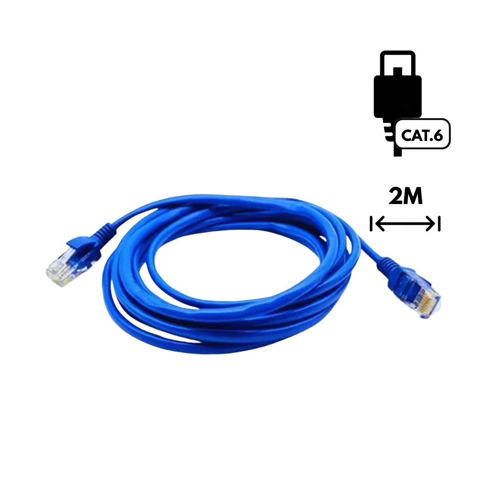 PATCH CORD CAT6 MINI TURN BOOT  28AWG AZUL 2MTS SIMPLE