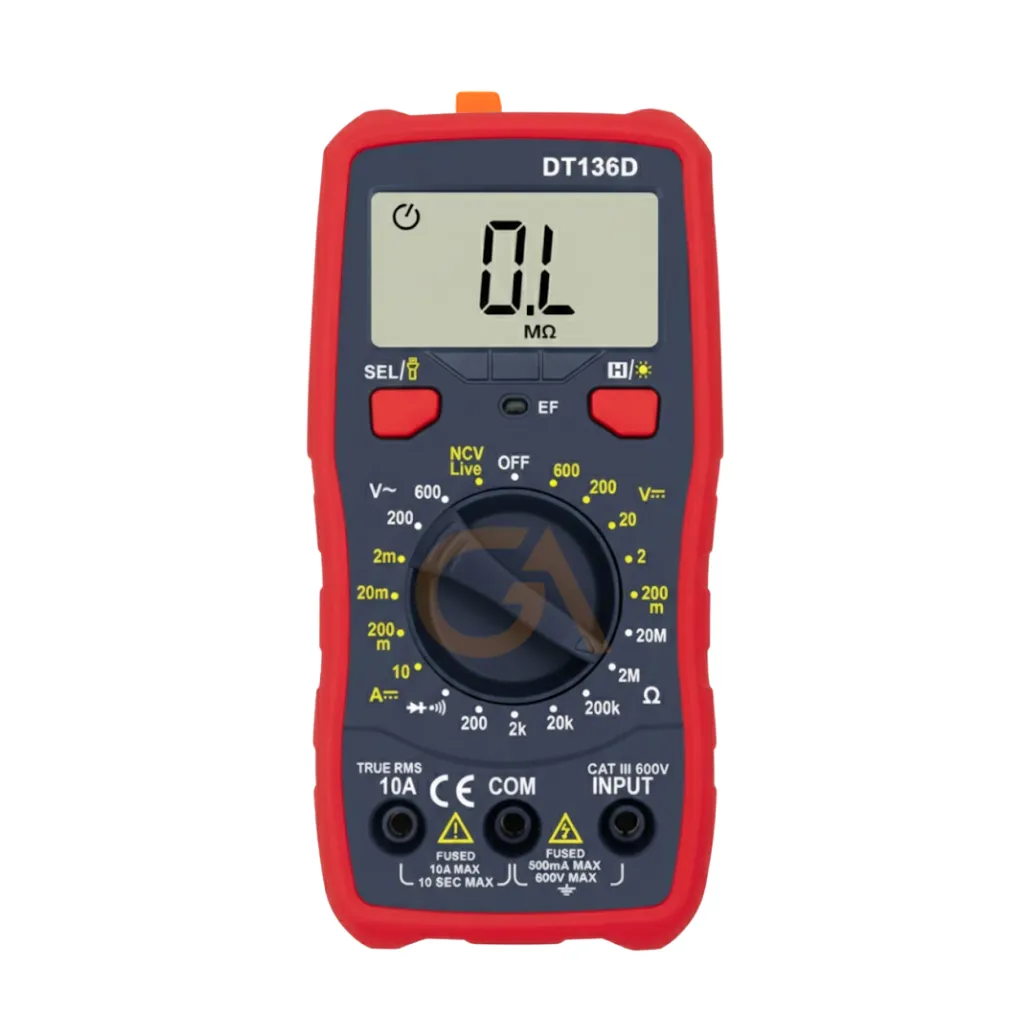 [DT133D] MULTIMETRO DIGITAL ROJO AC 600V TRUE RMS GOLDPOWER SANWA