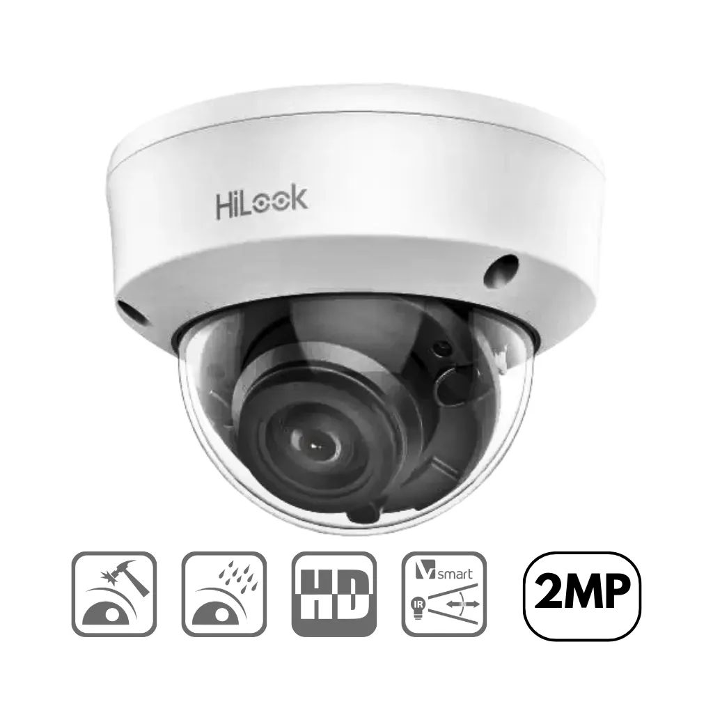 CAMARA DOMO EXT. 2MP IR-40MTS VARIFOCAL L-2.8-12MM - HILOOK