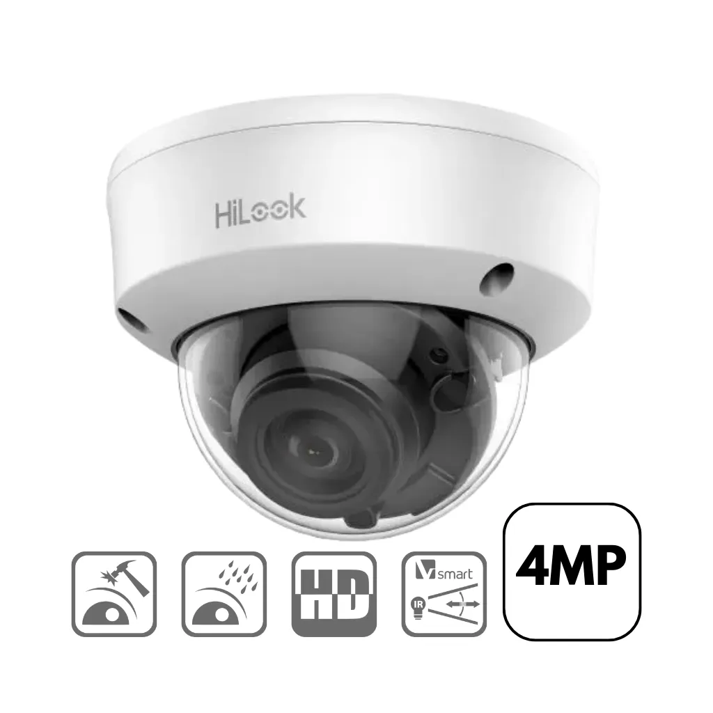 CAMARA ANALOGO 4MP DOMO EXT.  L-2.8-12MM IR-40MTS VARIFOCAL HILOOK