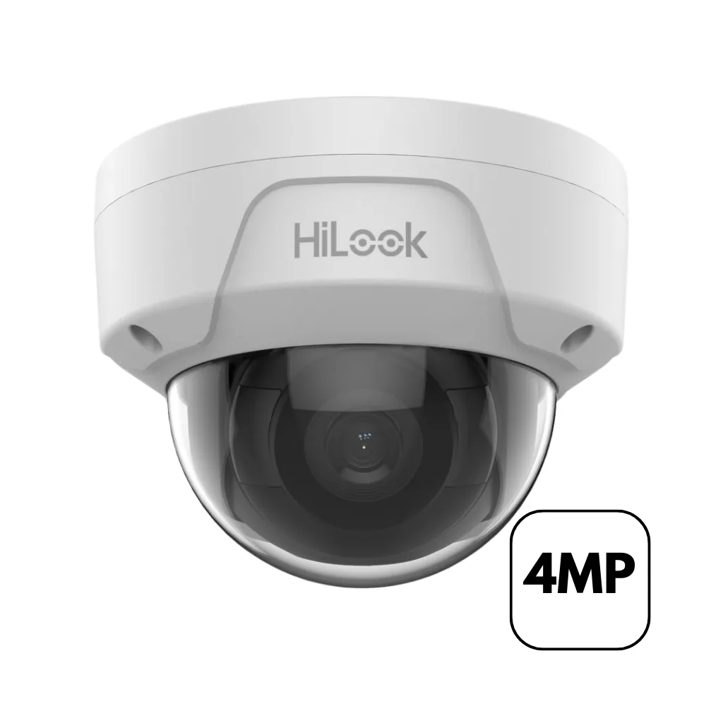[IPC-D140H] CAMARA IP DOMO 4MP D/N ICR  H.265+ IP67-IK10 IR30MTS POE HILOOK