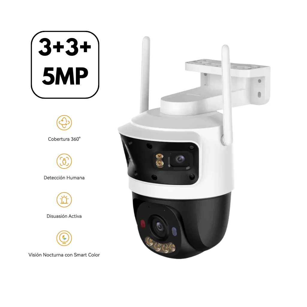 CAMARA IP 11MP EXTERIOR  (2 FIJOS DE 3MP+1 Pan & Tilt de 5MP TRIPLE LENTE  WIFI6 IMOU