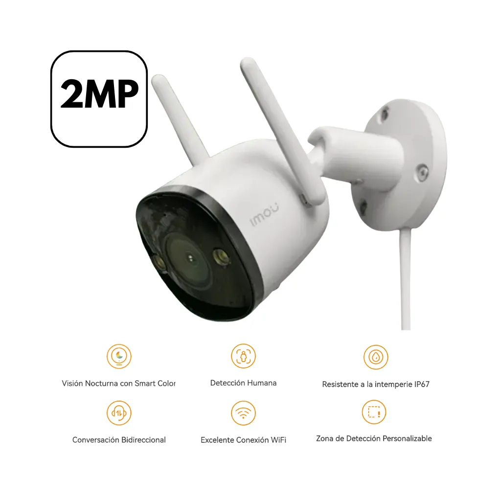 [IPC-F22FE-IMOU] CAMARA IP TUBO WIFI 2MP FULLCOLOR 30M AUDIO 2 VIAS IPC-F22FEN-0280B-IMOU