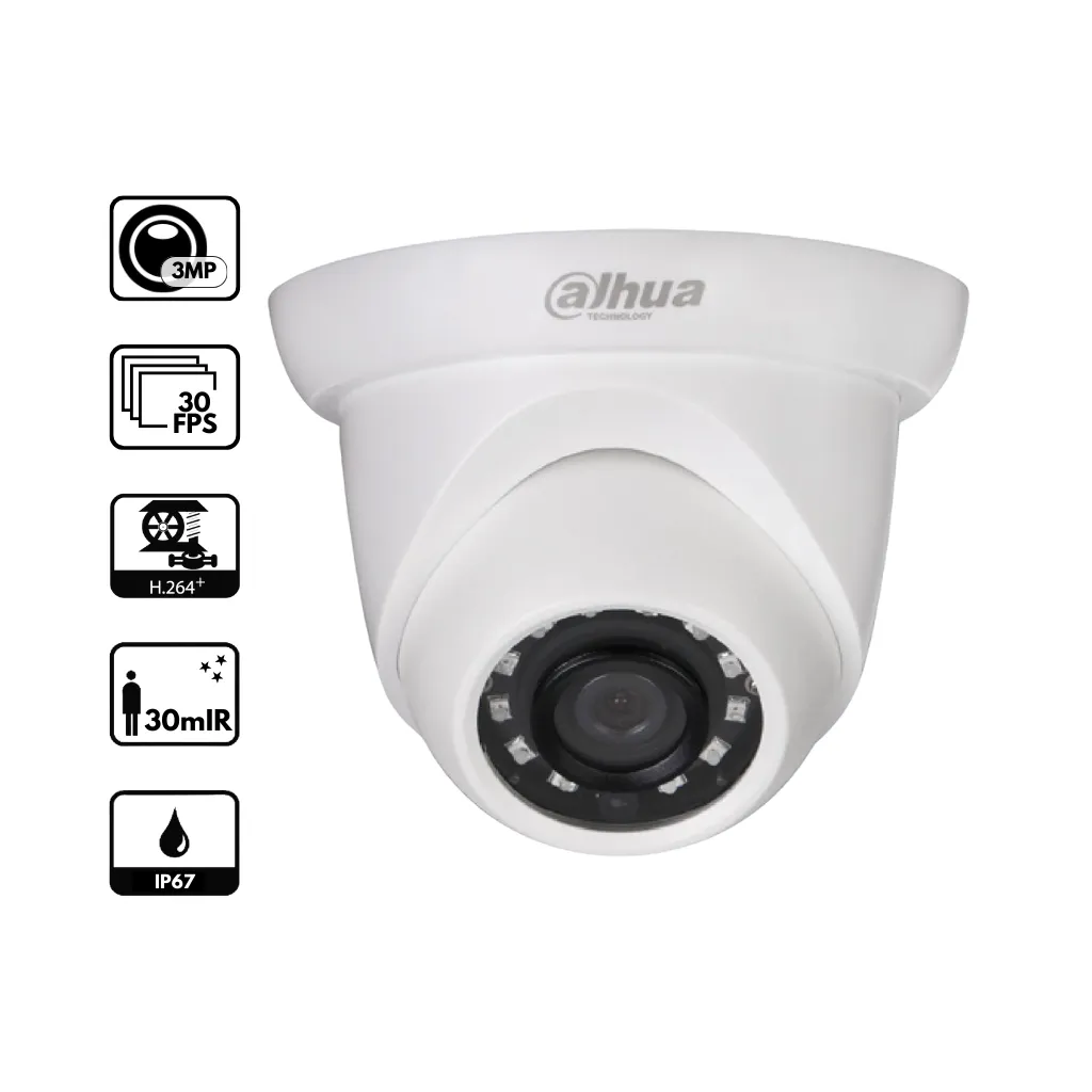 [IPC-HDW1320SN] CAMARA IP DOMO 3MP DAHUA HD-IPC-HDW1320SN EXTERIOR DAHUA