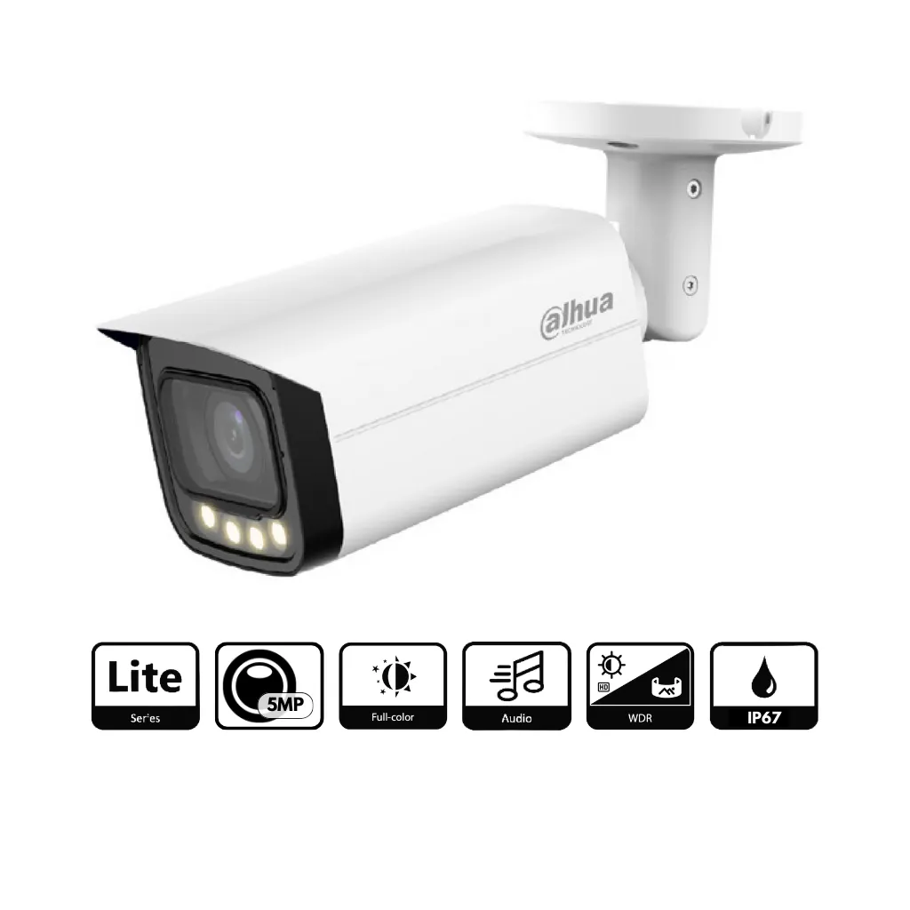 [HAC-HFW1509TU-Z-A-LE] CAMARA TUBO 5PM ANALOGICA HDCVI FULL-COLOR LED C/MICRO DAHUA