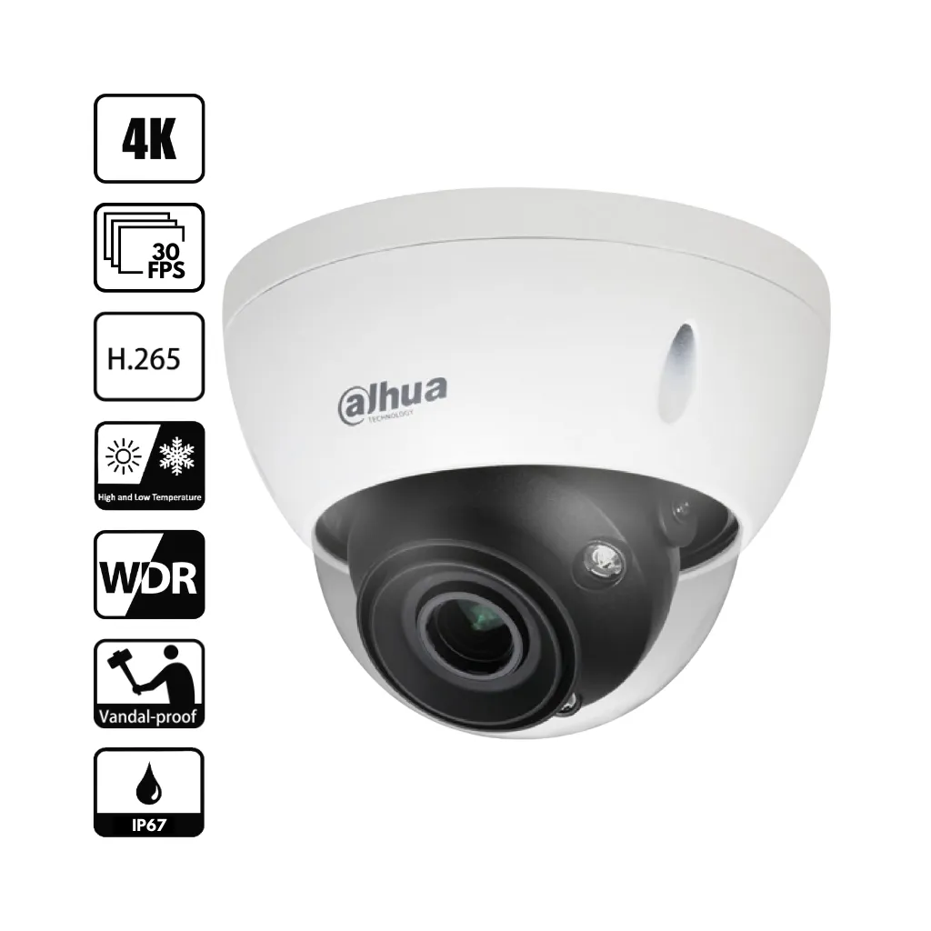 [IPC-HDBW5831E-ZE] CAMARA IP DOMO 8MP IK10 IP67 DH-IPC-HDBW5831EN-ZE DAHUA