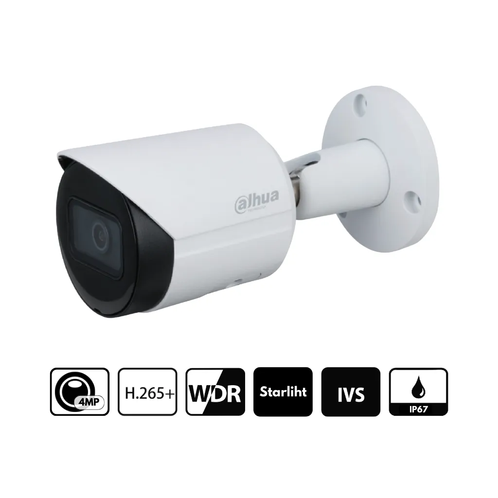 [IPC-HFW2431S-S-S2] CAMARA TUBO IP 4MP EXTERIOR DAHUA