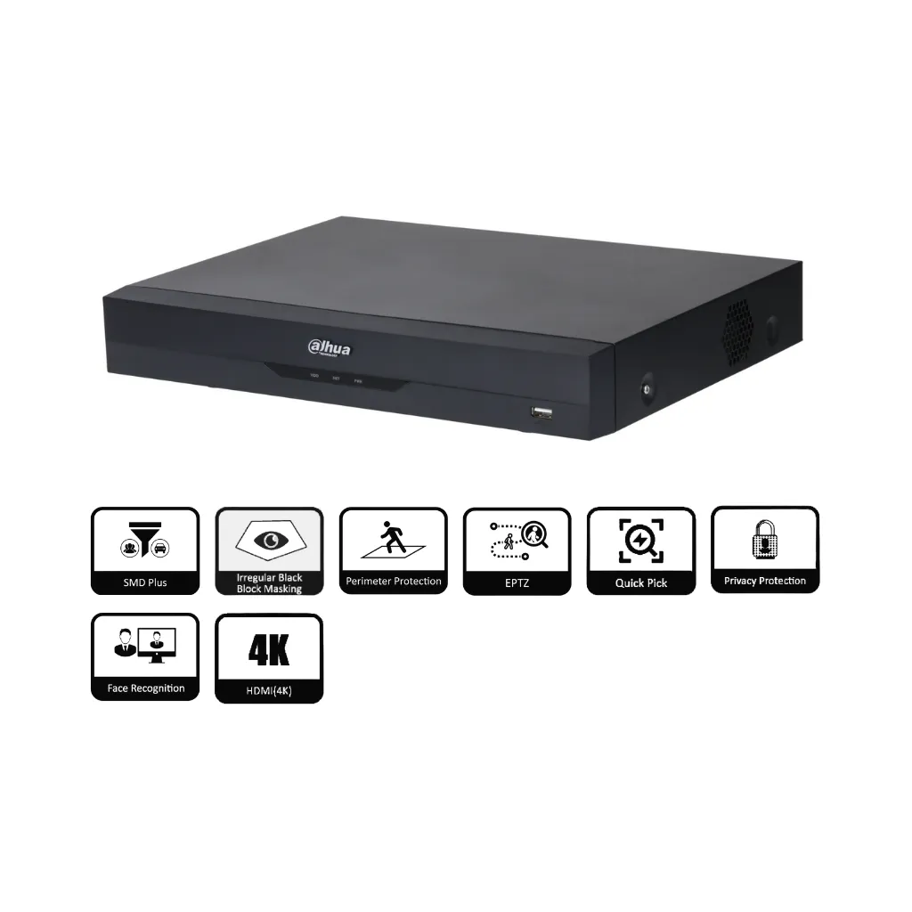 DVR 16CH WIZSENSE 5MP H.265+1HDD DH-XVR5116-4KL-I3 DAHUA