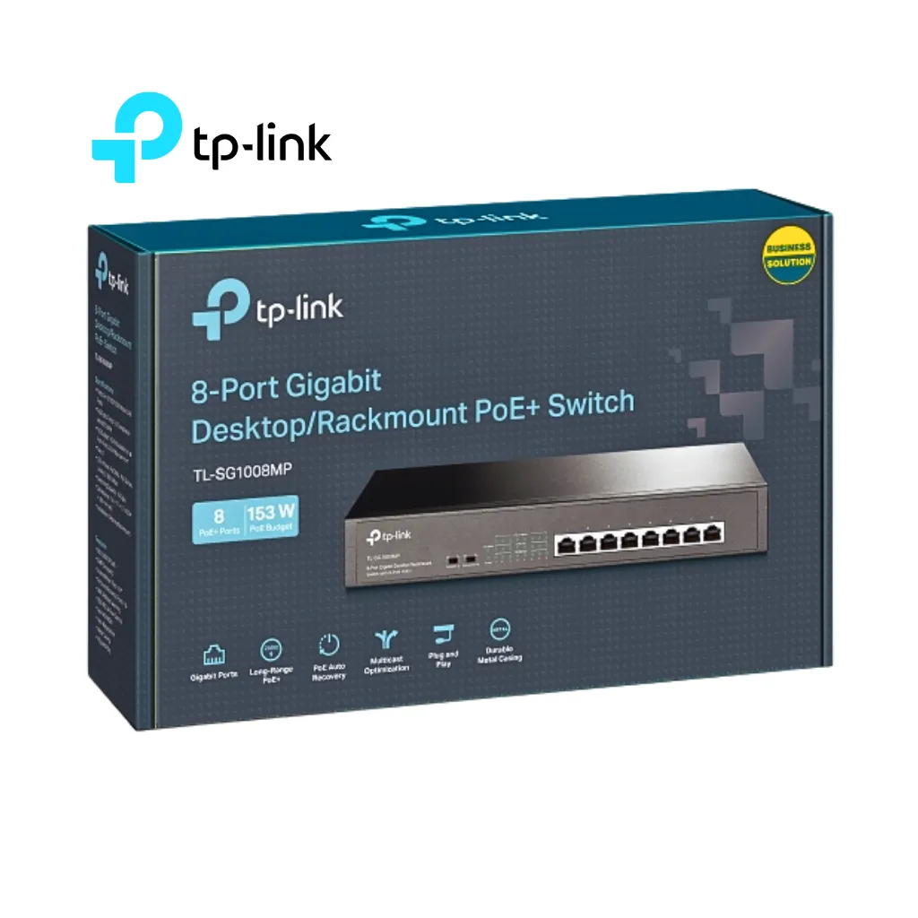 [TL-SG1008MP] SWITCH 8 PUERTOS GIGABIT POE+ RACKEABLE TP-LINK