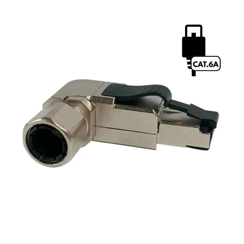[0103040002] PLUG RJ45 CAT6A 90° BLINDADO SATRA