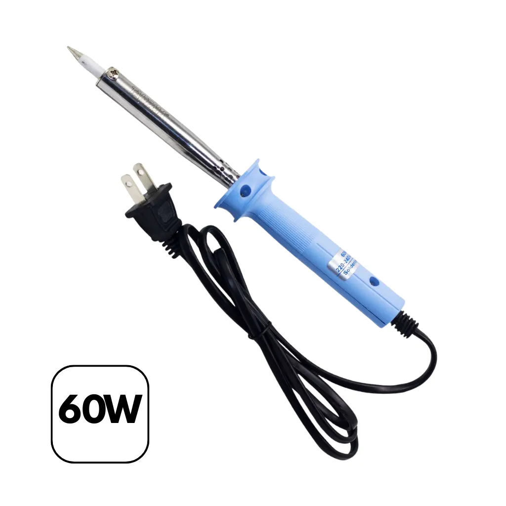 [ZD-28A/60W] CAUTIN T/LAPIZ PUNTA DE PLATA MANGO CELESTE 60W TAKEMA