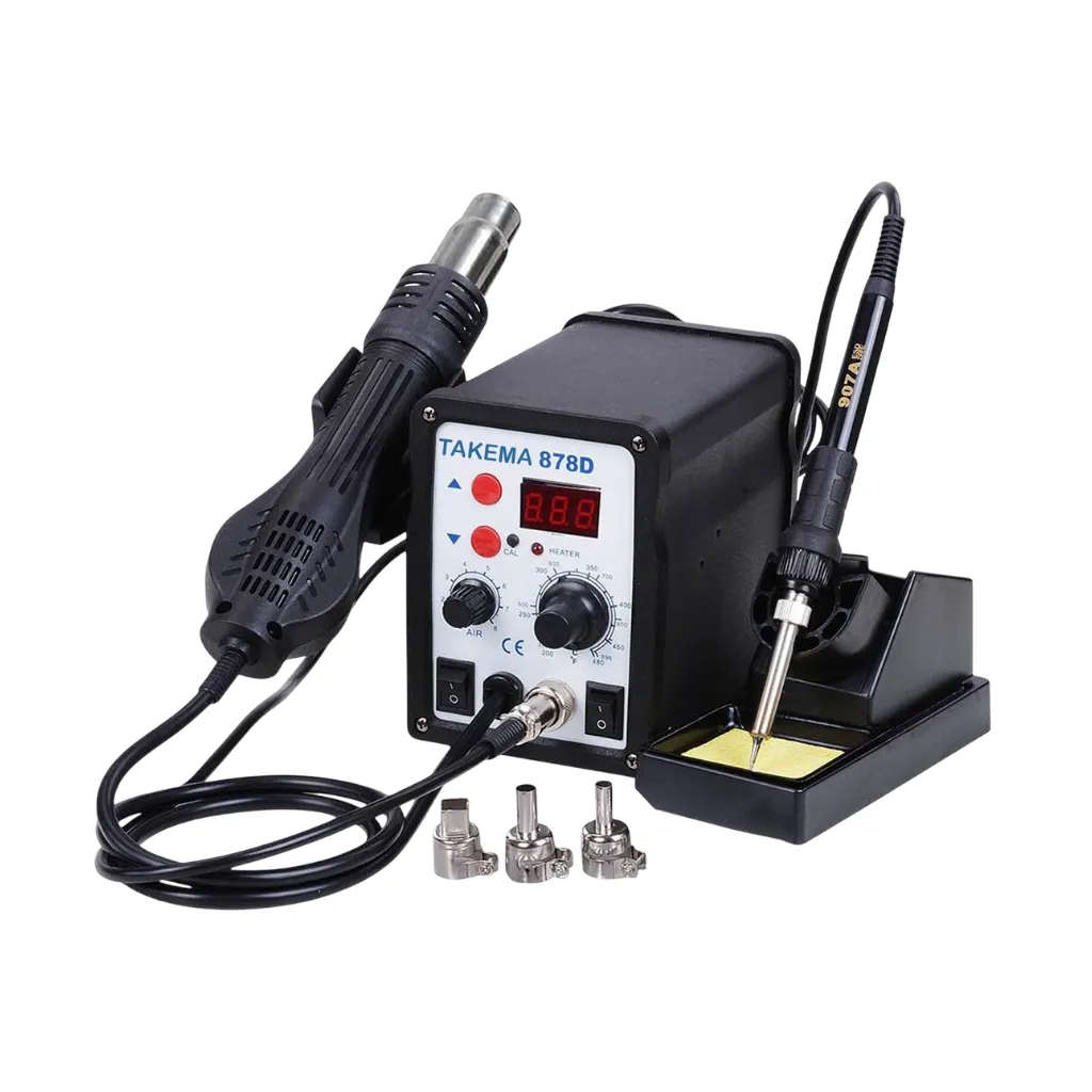 [878D] ESTACION P/SOLDAR 220V 200A°C - 480A°C 8 NIVELES DE POTENCIA TAKEMA