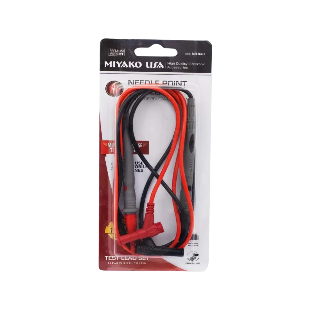 PUNTAS PARA MULTIMETRO 1000V P/CELULAR 10 AMP. MIYAKO