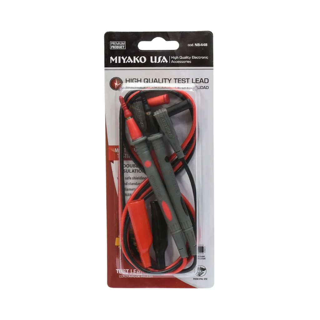 [NB-448] PUNTAS PARA MULTIMETRO MAX. 10AMP VOLTAJE MAX. 1000V CAT III MIYAKO