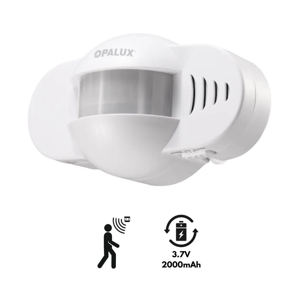 [ST-96B] ALARMA Y TIMBRE C/SENSOR IP20 DC-5V RANGO 100A° 80DB BATERIA DE LITIO 3.7V 2000MAH USB TIPO C OPALUX