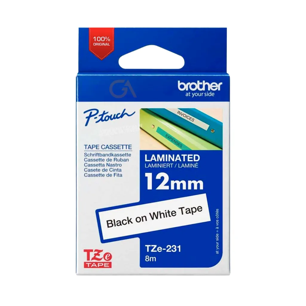 [TZE-231] CINTA STD BLANCO 12MM 1802010012 BROTHER