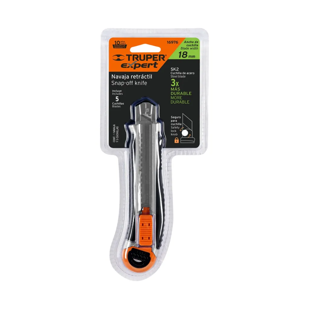CUTTER 6" C/ALMA METÁLICA Y GRIP 18MM TRUPER