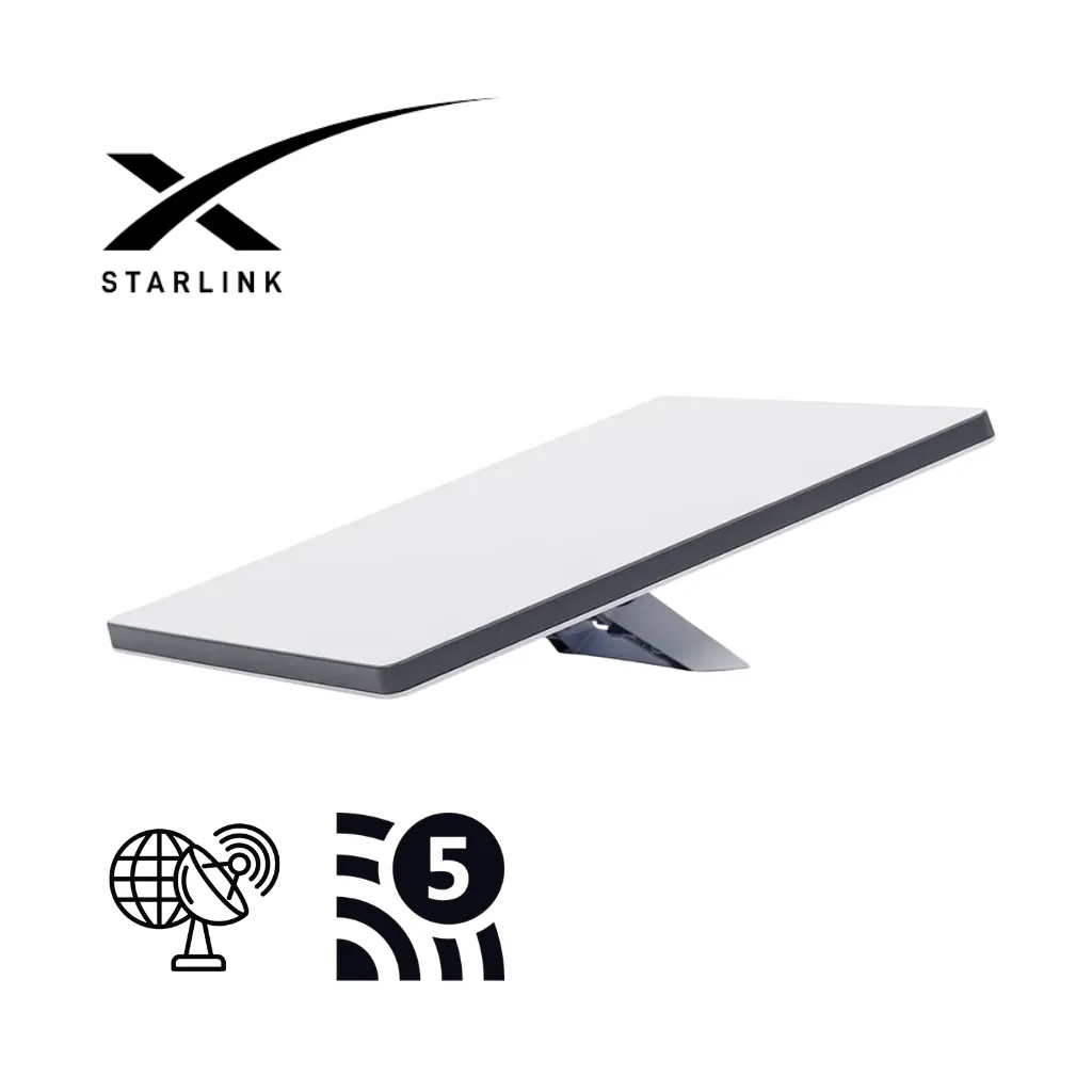 KIT DE INTERNET SATELITAL SPACEX STARLINK MINI DE ALTA VELOCIDAD Y BAJA LATENCIA CONECTA HASTA 128 DISPOSITIVOS, COMPACTO Y PORTÁTIL WI-FI 5 BLANCO