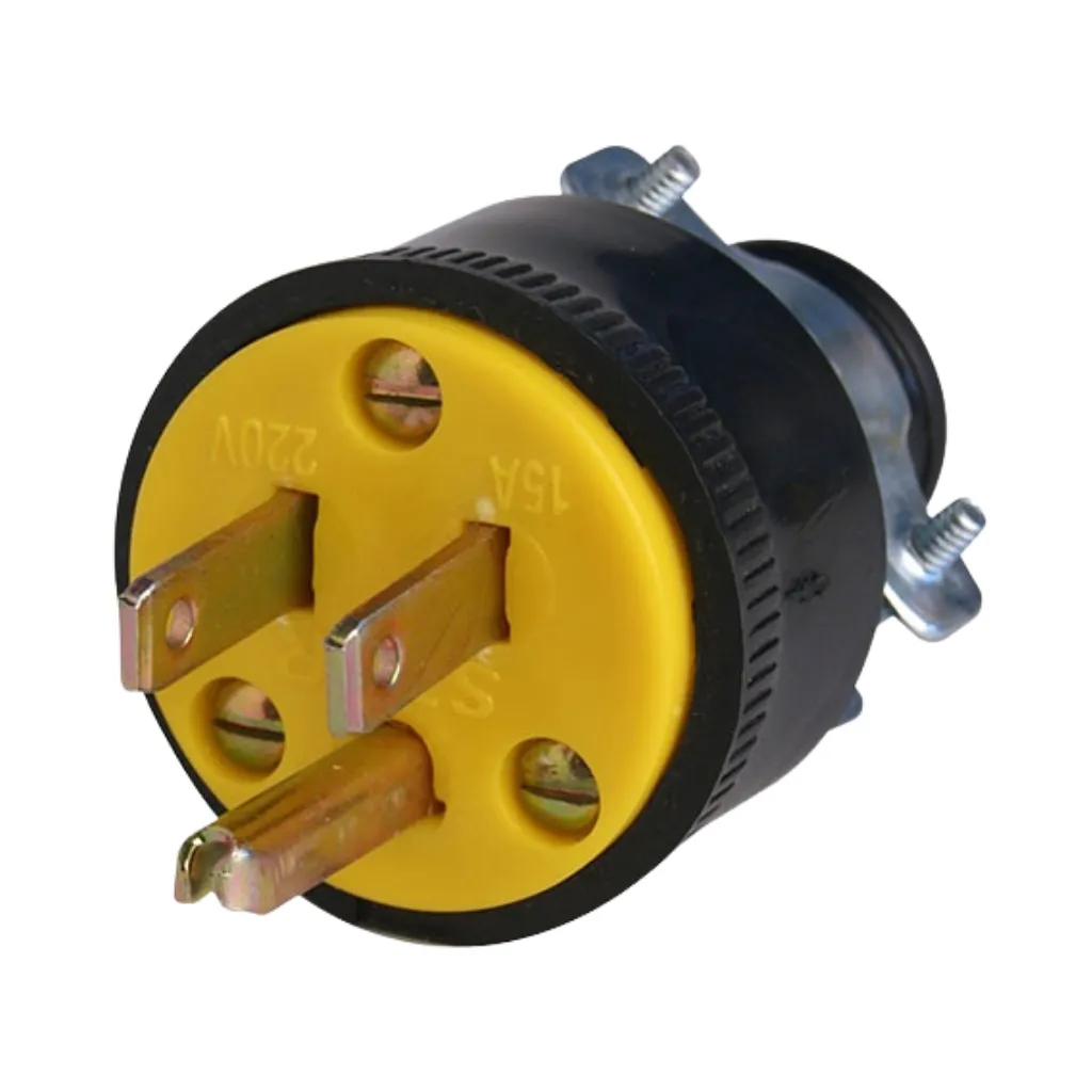 ENCHUFE 15A. 220V. L/T CON ABRAZADERA DE METAL STAR