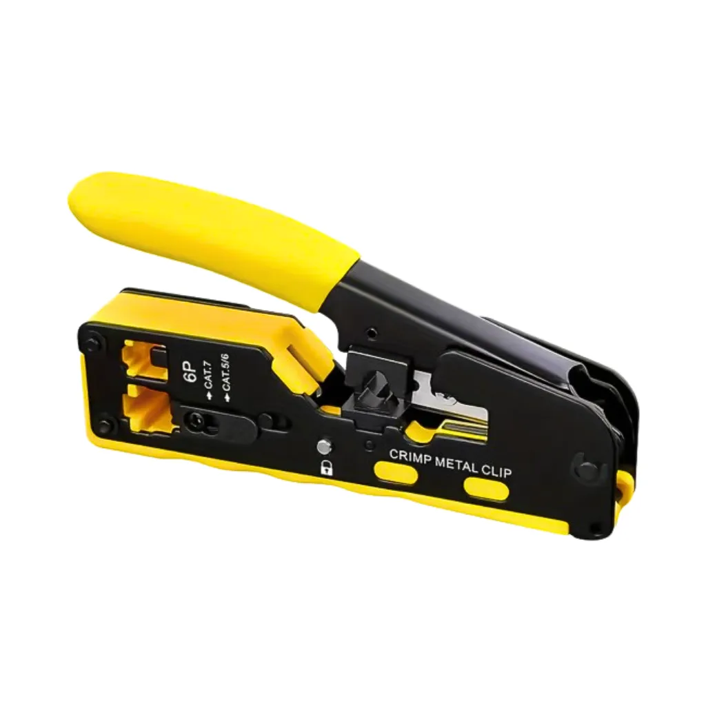 ALICATE CRIMPING RJ45 CAT6/CAT7 AMARILLO (GJ-718)