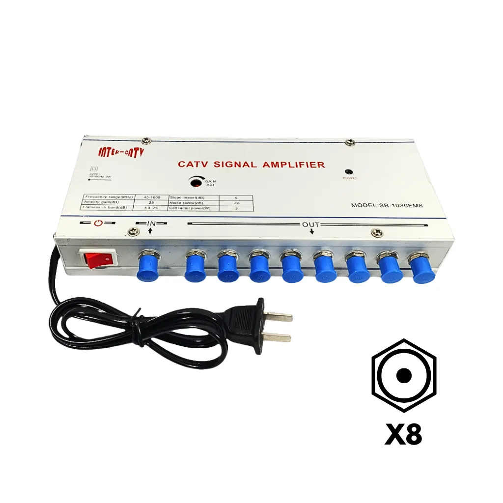 AMPLIFICADOR DE SEÑAL CATV 8 VIAs 30dB 220VAC (KAMT03-A)