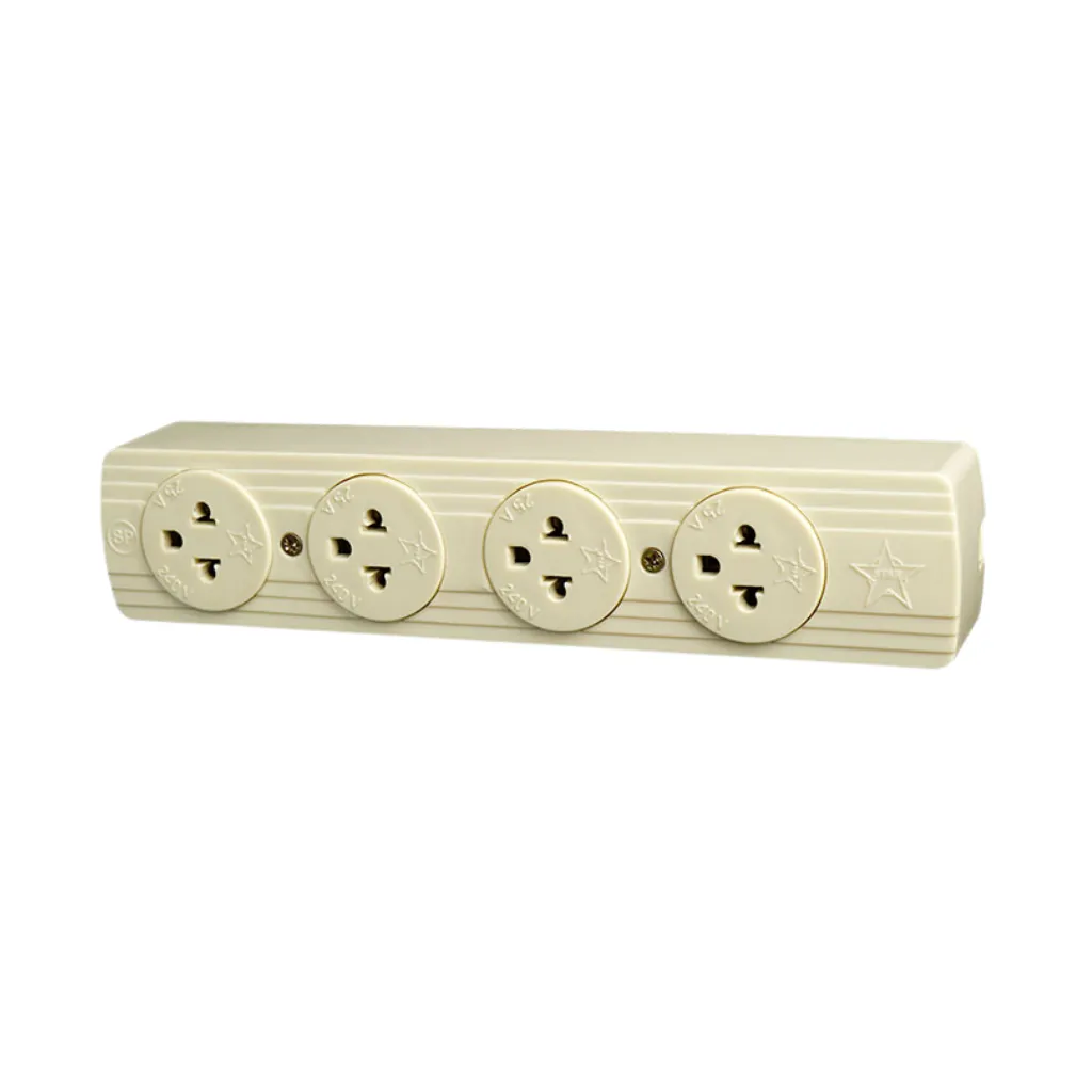 [A-140] TOMACORRIENTE SOBREPONER 25A-220V 4 SERV STAR