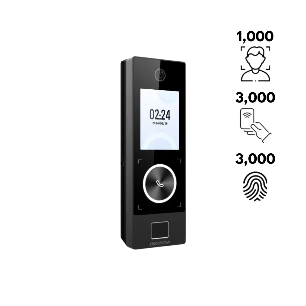 CONTROL DE ACCESO CON ROSTRO, HUELLA Y TARJETA HIKVISION
