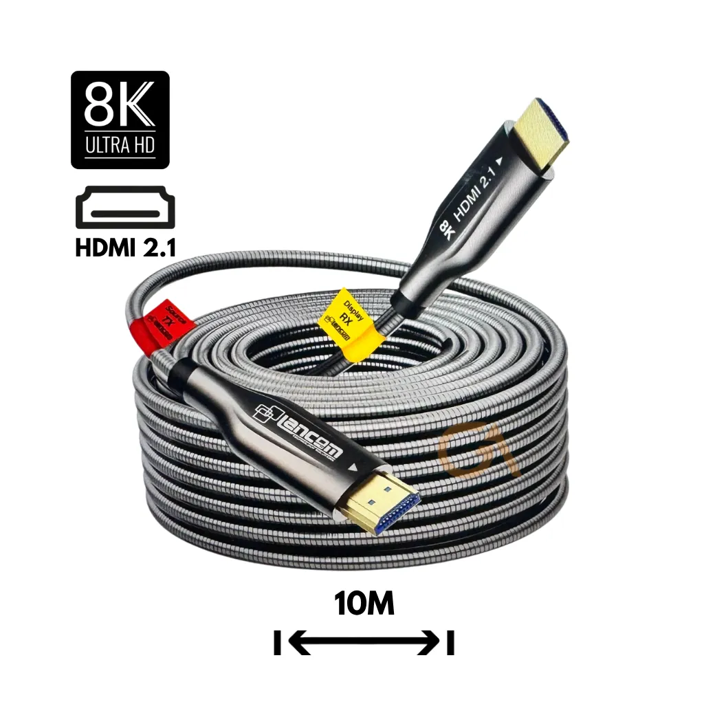 CABLE HDMI 2.1 DE FIBRA ÓPTICA 10M C/PROTECTOR LANCOM