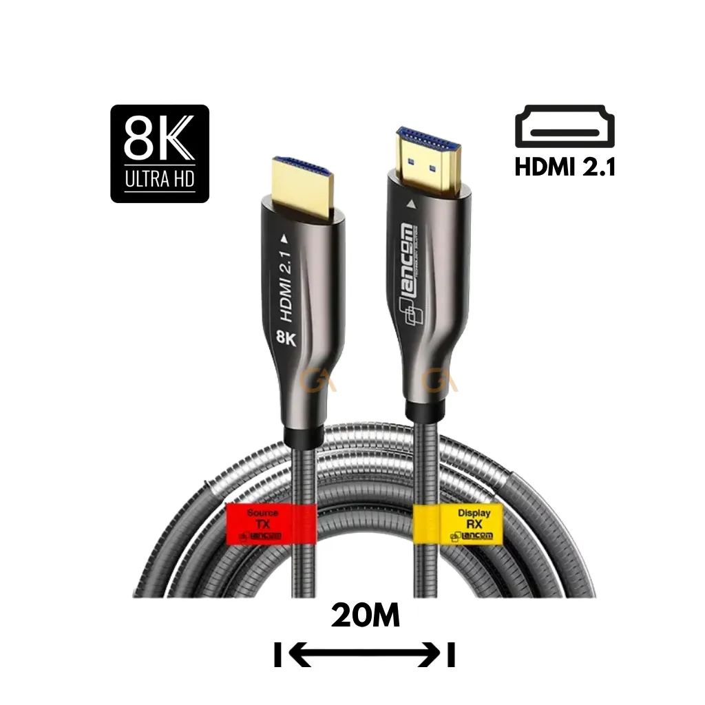 CABLE HDMI 2.1 DE FIBRA ÓPTICA 20M C/PROTECTOR LANCOM