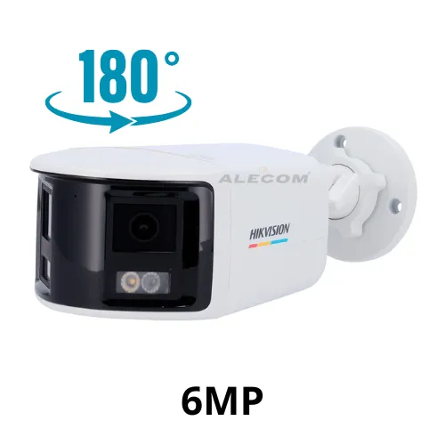 CAMARA IP 6MP TUBO DOBLE LENTE 180° 6MP 2.8MM SMART HYBRID LIGHT IR30M HIKVISION