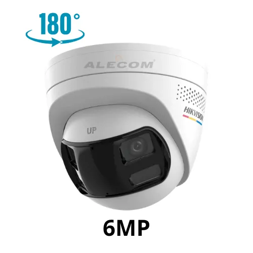 CAMARA IP 6MP TURRET DOBLE LENTE 180° 2.8MM SMART HYBRID LIGHT IR30M HIKVISION