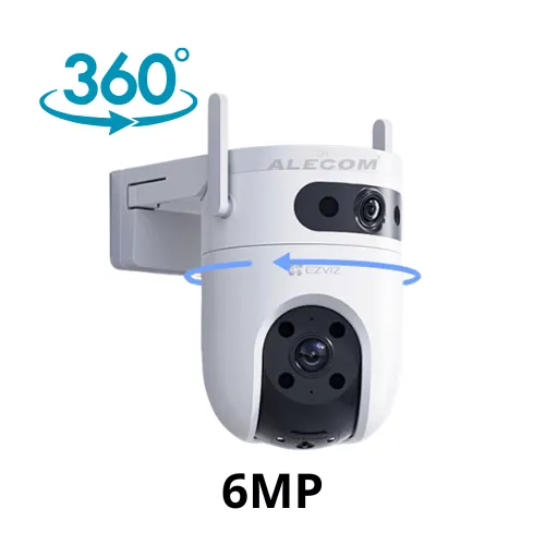 CAMARA IP 6MP PT LENTE DUAL EXTERIOR WIFI LENTE 2.8+6MM (2) HIKVISION