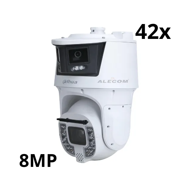 CAMARA IP PTZ 8MP + 2×4MP DUAL LENTE PANORÁMICA LENTE 28MM ZOOM 42X DAHUA