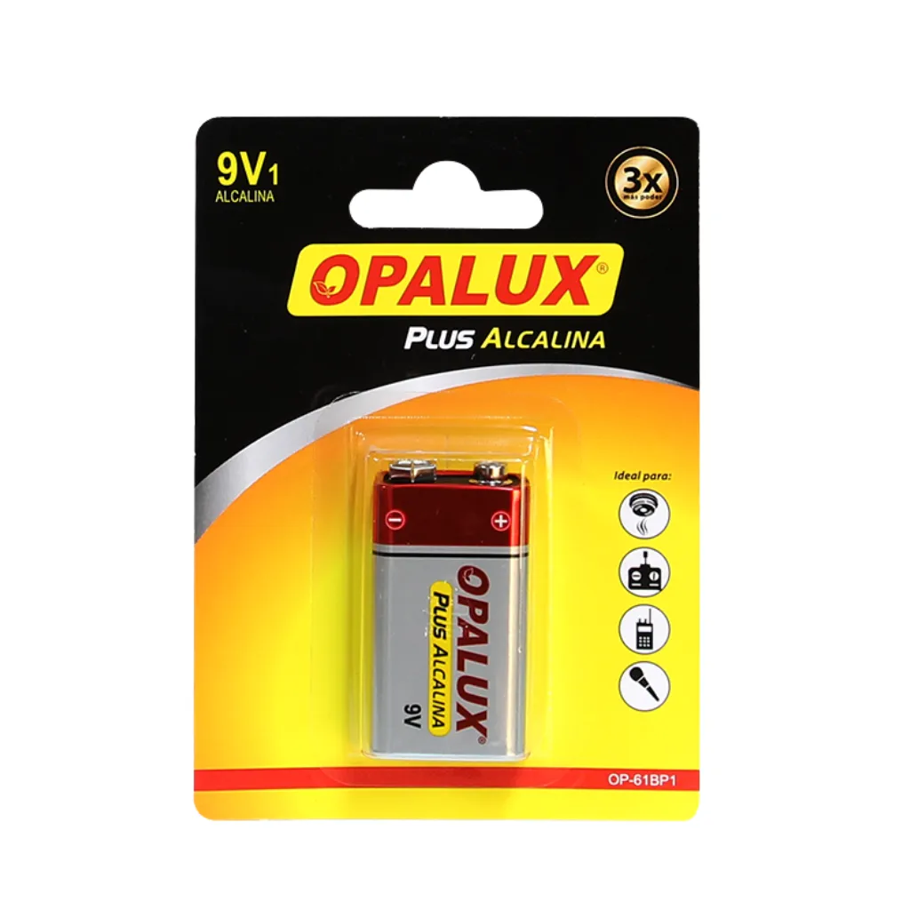 BATERIA ALCALINA 9V OPALUX