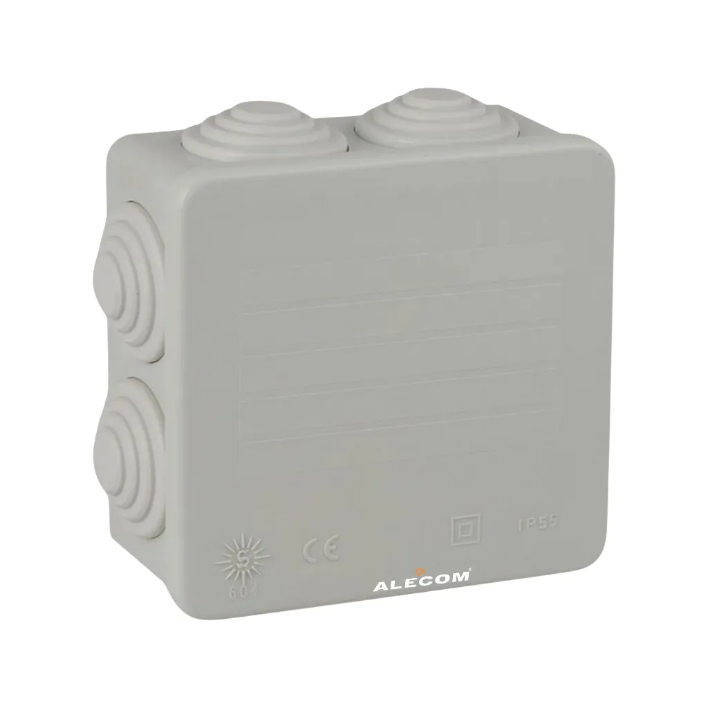 CAJA DE PASE CON 7 CONOS 80x80x45mm IP65 OPALUX