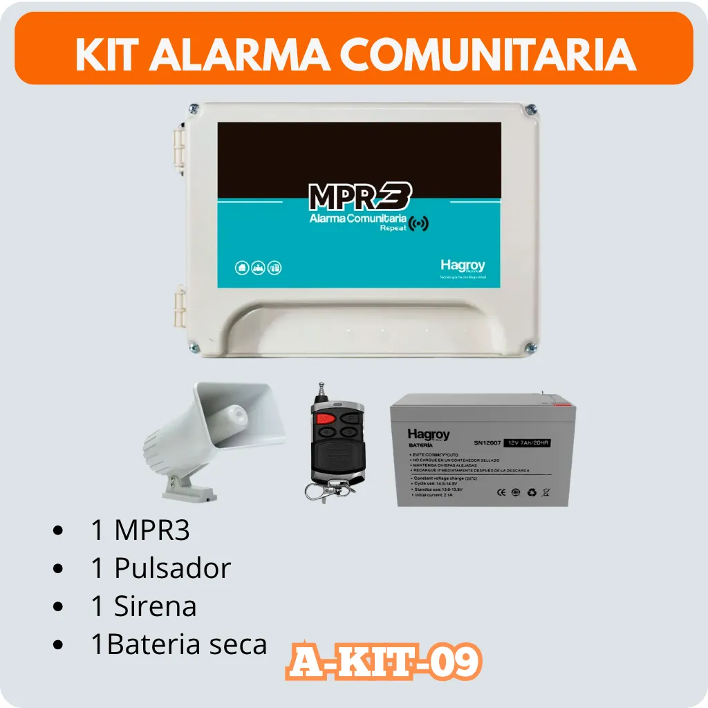 KIT DE ALARMA COMUNITARIA MPR3 HAGROY (A-KIT-09)
