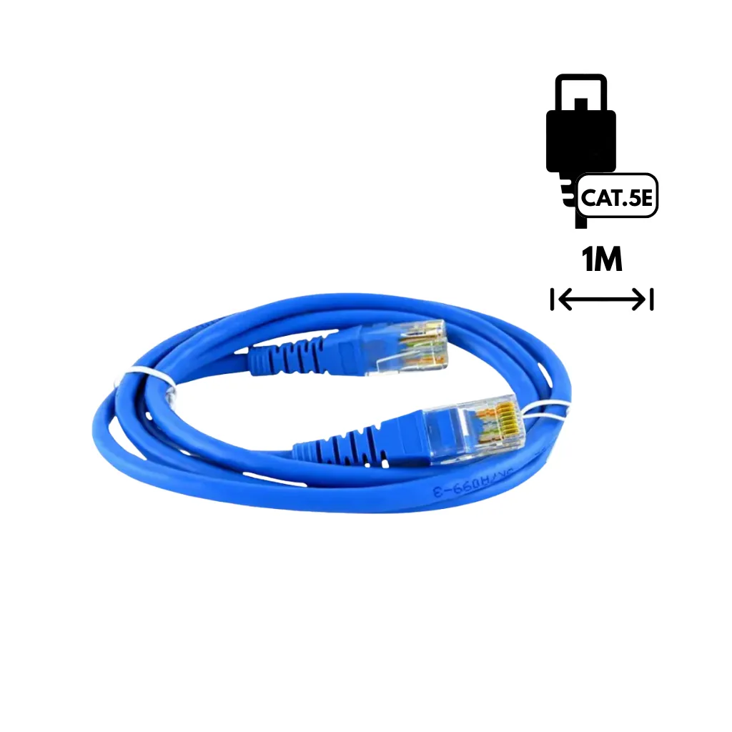 PATCH CORD CAT5E LSZH AZUL 1MTS DIXON