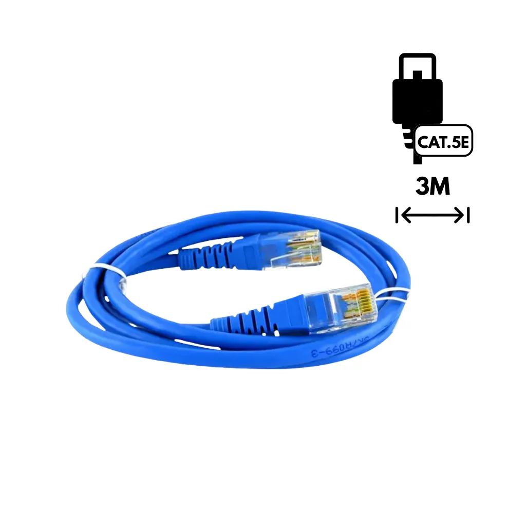 PATCH CORD CAT5E LSZH AZUL 3MTS DIXON