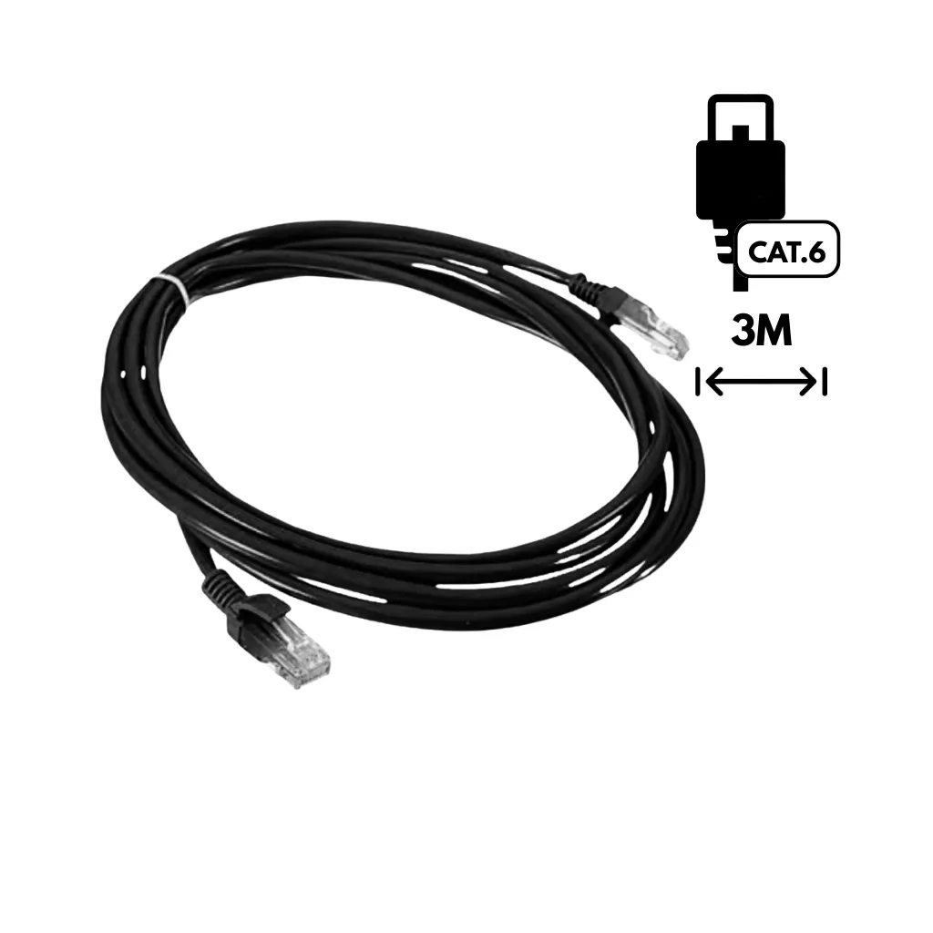 PATCH CORD CAT6  LSZH NEGRO 3MTS DIXON