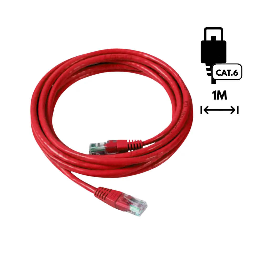 PATCH CORD CAT6 LSZH ROJO 1MTS DIXON