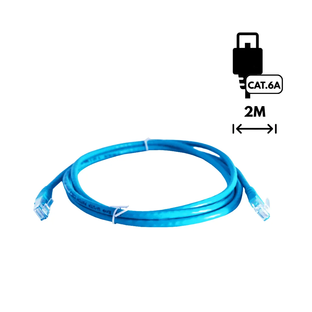 [6A-CBHC-BL2] PATCH CORD CAT6A LSZH AZUL 2MTS DIXON